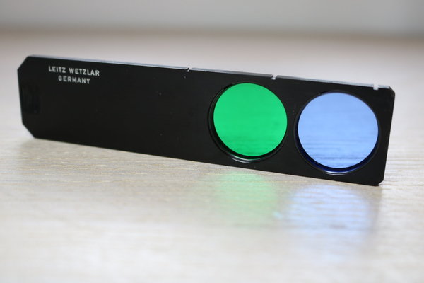 Leitz Filterschieber Grün / CB12 (blau) für das Orthoplan
