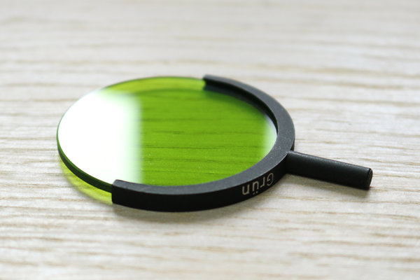 Leitz Filterpfännchen mit Farbfilter Panchrom Grün 50mm