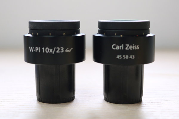 Zeiss Okulare 30mm W-Pl 10x/23 Brille (455043)  -  für Stereolupen