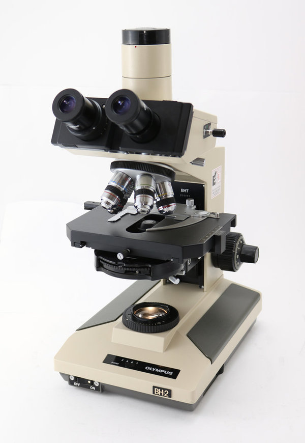 Olympus BH-2 Mikroskop mit Phasenkontrast (Objektive SPlan PL 10, 20, 40 und 100)