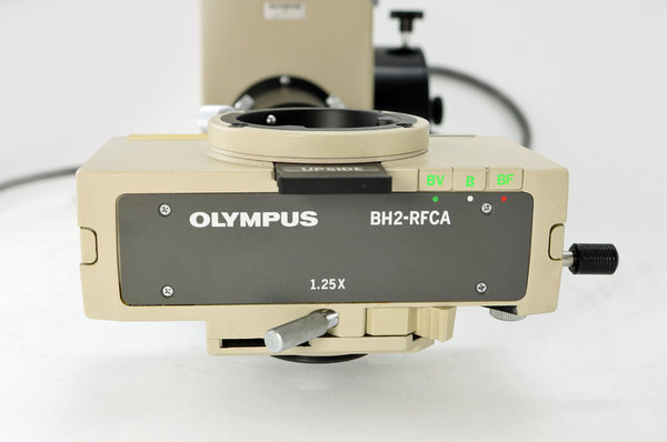 Olympus BH2-RFCA Auflicht-Fluoreszenz-Illuminator, Filter-Cube B, HBO-Leuchte, Netzteil BH2-RFL-T3